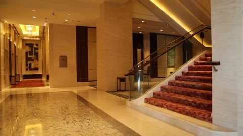Interior Corridor Hotel Stock Footage 126955129