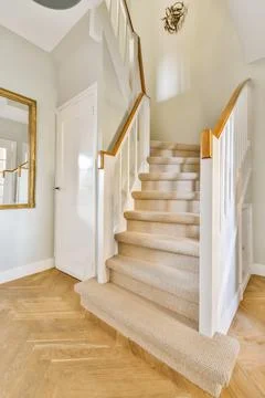 Interior of corridor with staircase Stock Photos