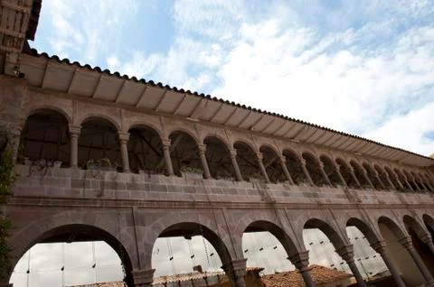 Interior Courtyard In Cusco Stock Photos