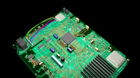 Interior of a CPU chip Stock Footage 801550