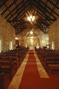 Interior of CSI cathedral, Munnar, Kerala, India Copyright: xMxAmirtham/Di... Stock Photos