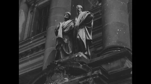 Interior of the damanged Berlin Cathedral Stock Footage 103379945