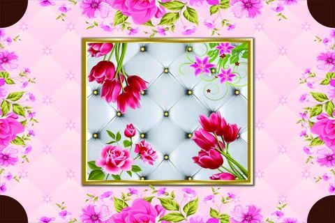 Interior Decor Floor 3d Wall Background Design Vector Stock Illustration