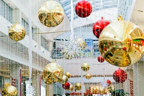 Interior decorated for Christmas Stock Photos