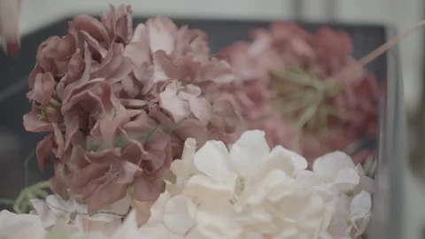 Interior decoration with flowers Stock Footage 110909930