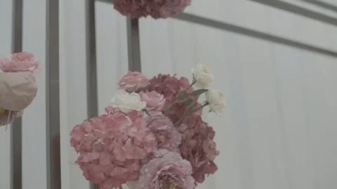 Interior decoration with flowers Stock Footage 110911389