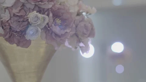 Interior decoration with flowers Stock Footage 110911634