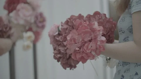 Interior decoration with flowers Stock Footage 110911815