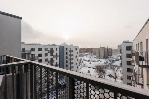 Interior decoration of the interior of the balcony of a residential apartment Foto stock