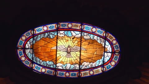Interior decorations at St. Nicholas Serbian church in Sremski Karlovci. Stock Footage 167989812