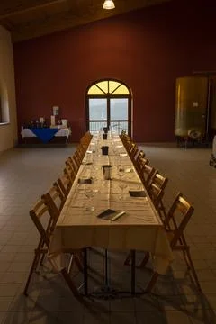 Interior of degustation room 스톡 사진