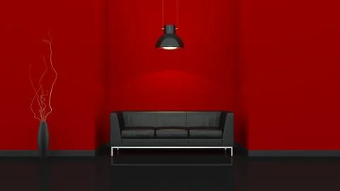 Interior design 3D Stock Illustration