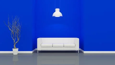 Interior design 3D Illustrazione stock