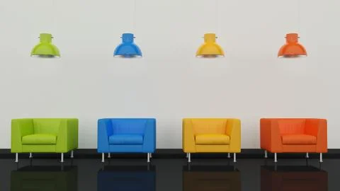 Interior design 3D Stock Illustration