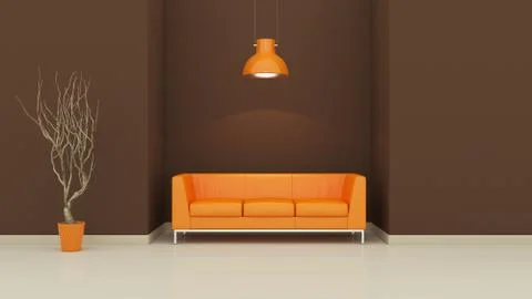 Interior design 3D Stock Illustration