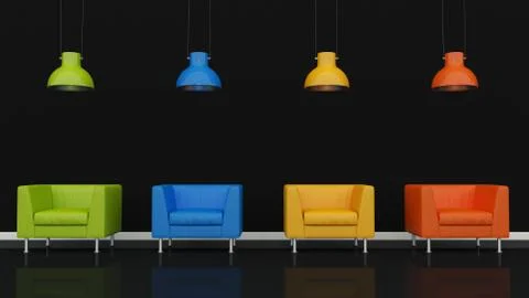 Interior design 3D Stock Illustration