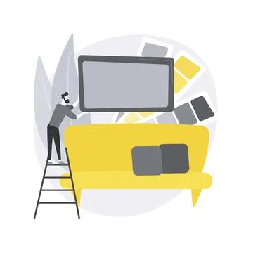 Interior design abstract concept vector illustration. 스톡 일러스트