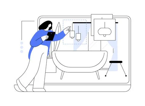 Interior design abstract concept vector illustration. 스톡 일러스트