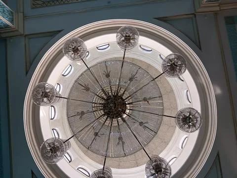 Interior design of Al Hamid Mosque Stock Photos