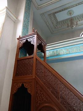 Interior design of Al Hamid Mosque Stock Photos