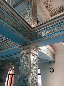Interior design of Al Hamid Mosque Stock Photos