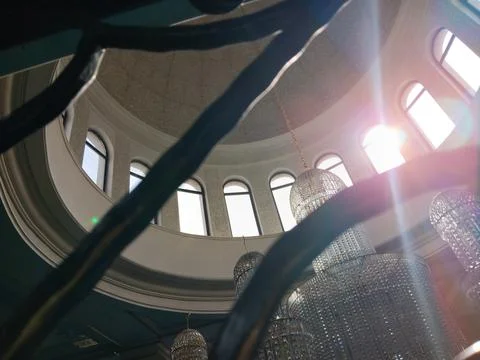 Interior design of Al Hamid Mosque Stock Photos
