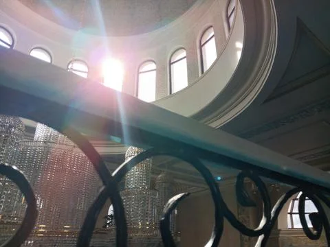Interior design of Al Hamid Mosque Stock Photos