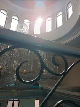 Interior design of Al Hamid Mosque Stock Photos