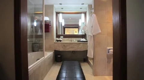 INTERIOR DESIGN BATHROOM  Stock Footage 8861123
