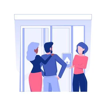 Interior design concept presentation isolated concept vector illustration. Ilustración de archivo