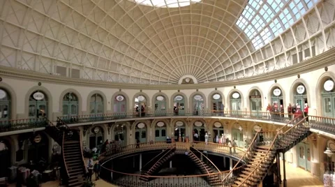 Interior Design Corn Exchange Leeds.UK Stock Footage 63144821