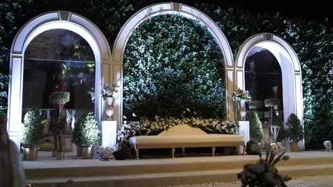 Interior Design, Couch, Pillows, Flowers, Wedding, Luxury Stock Footage 109227844