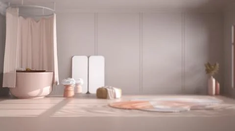 Interior design depth of field, classic background with copy space: empty vin Stock-Illustration