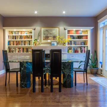 Interior design of dining room Stock Photos