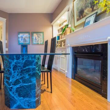 Interior design of dining room Stock Photos