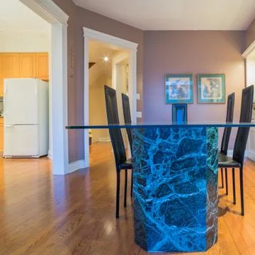 Interior design of dining room Stock Photos