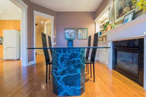 Interior design of dining room Stock Photos
