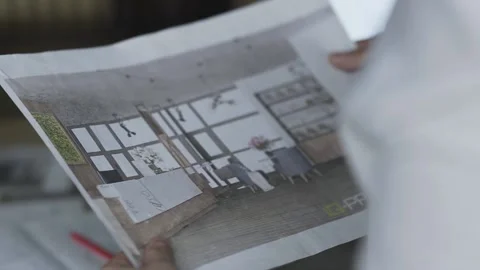 Interior design drawing Stock Footage 159881501