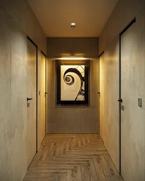 Interior Design of a entry lobby and foyer space- smart design ideas for mo.. Illustrazione stock