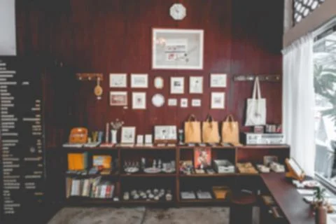 Interior design of a Happy Bones style, Coffee shop, cafe.. Stock Photos