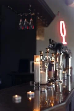 Interior design of a Happy Bones style, Coffee shop, cafe. Stock Photos