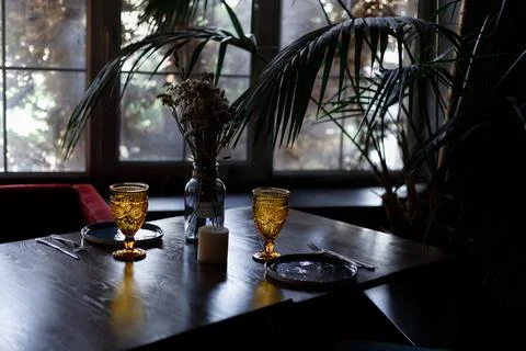 Interior design of a Happy Bones style, Coffee shop, cafe. Stock Photos