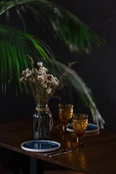 Interior design of a Happy Bones style, Coffee shop, cafe. Stock Photos