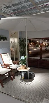 Interior design at an IKEA outlet in Bekasi Indonesia. Interior design of living Stock Photos