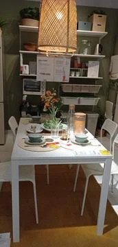 Interior design at an IKEA outlet in Bekasi Indonesia. Interior design of living Stock Photos