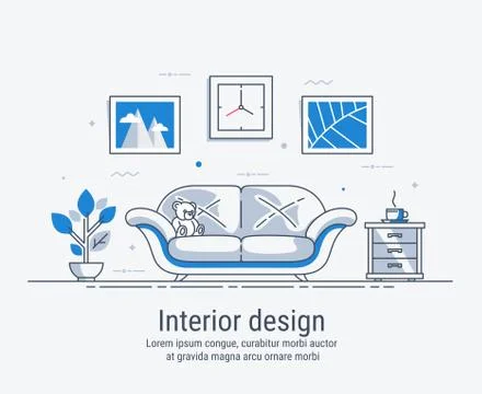 Interior design Stock Illustration