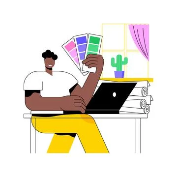 Interior design isolated cartoon vector illustrations. 스톡 일러스트