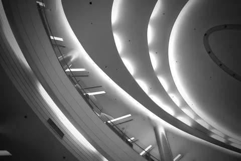 Interior design light and shadow of rooftop in shopping mall building Fotos de archivo