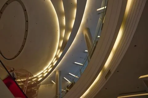 Interior design light and shadow of rooftop in shopping mall building Fotos de archivo