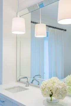 Interior design of a luxury bathroom Stock Photos
